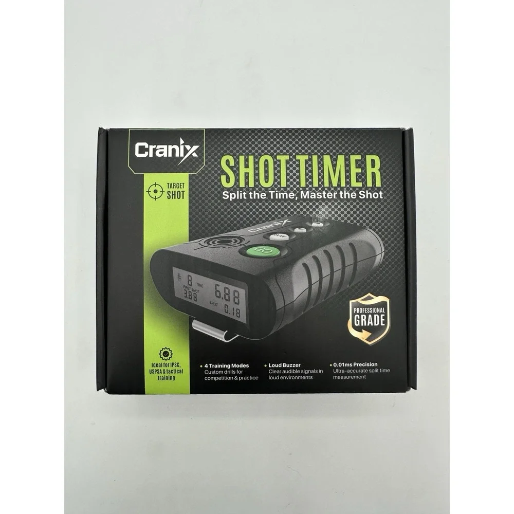 Cranix CX01 Professional Shot Timer 4 Modes Carry Case Manual Battery NEW